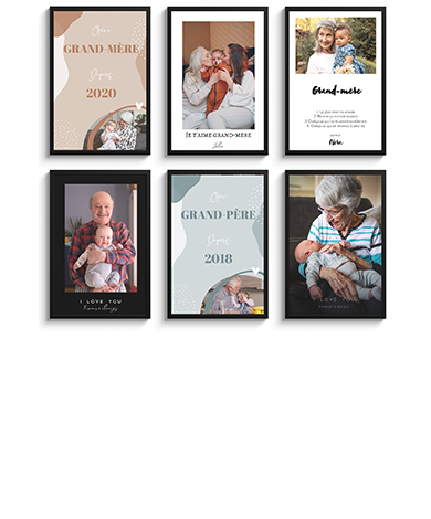 Poster grand-père et grand-mère