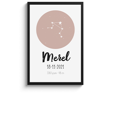 Affiche naissance constellation