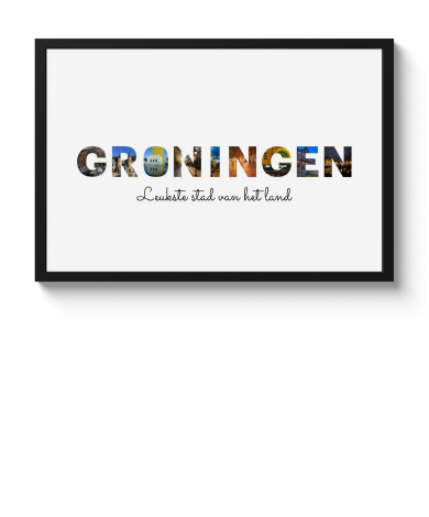 Poster met lijst - Plaatsnaam