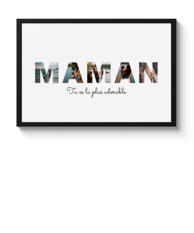 Affiche encadrée pour Maman