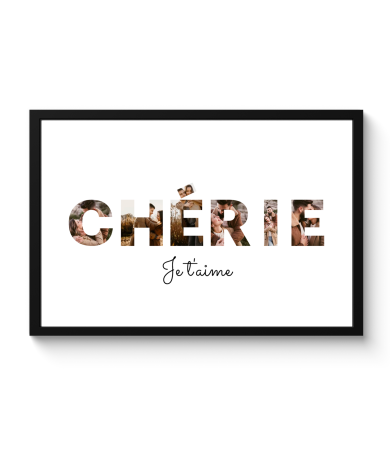Affiche encadrée - Chérie