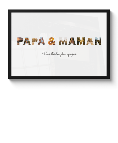 Affiche encadrée - Papa & Maman