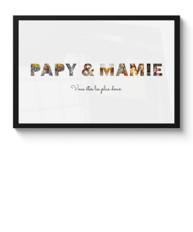 Affiche encadrée - Papy & Mamie