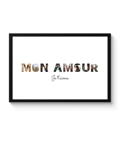 Affiche encadrée - Mon amour