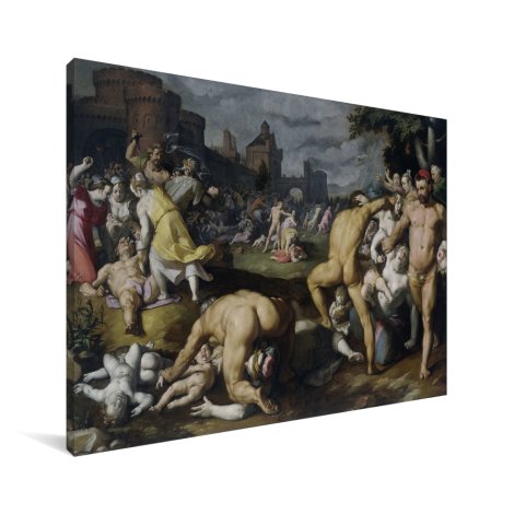 De kindermoord in Bethlehem - Schilderij van Cornelis Cornelisz van Haarlem Canvas