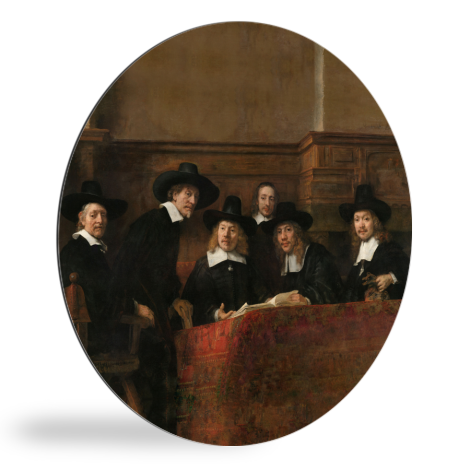Tableau rond - Les maîtres de l'acier - Peinture de Rembrandt van Rijn