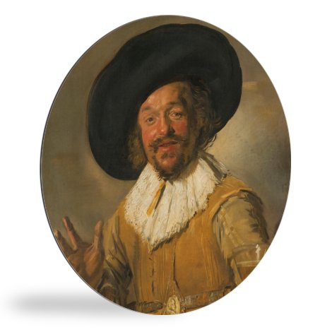 Tableau rond - Le joyeux buveur - Peinture de Frans Hals