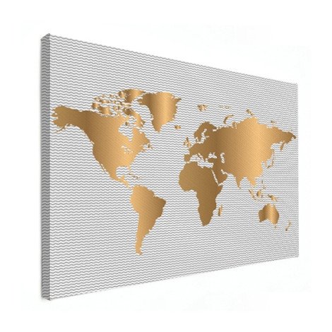 Goud golven canvas