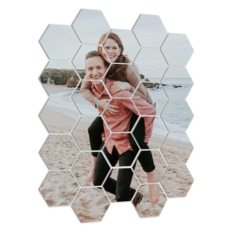 foto over meerdere hexagons