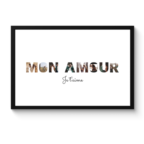 Affiche encadrée - Mon amour