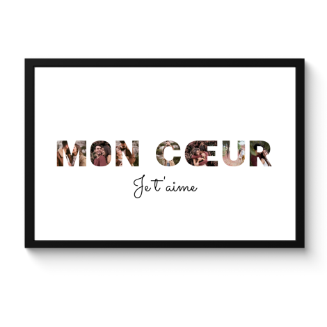 Affiche encadrée - Mon cœur
