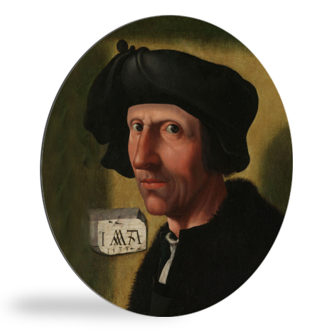 Tableau rond - Portrait de Jacob Cornelisz van Oostsanen - Peinture de Jacob Cornelisz. van Oostsanen