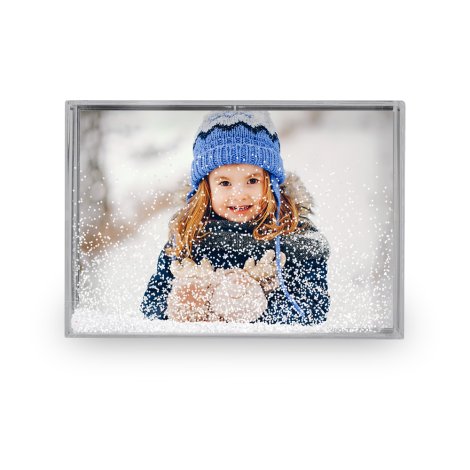 Boule à neige rectangulaire avec photo