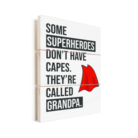 Vaderdag - Cadeau voor opa met tekst - Superheroes Vurenhout