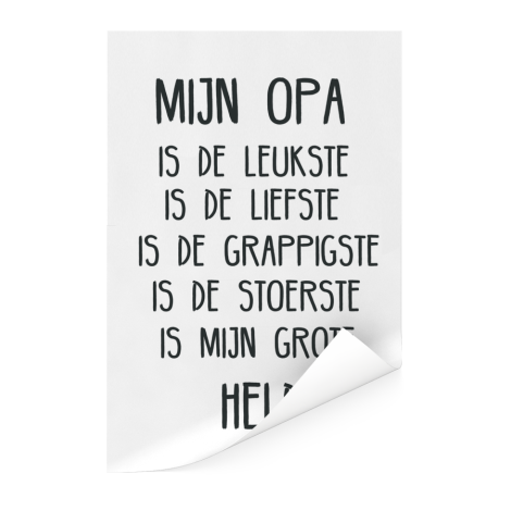 Vaderdag - vaderdaggeschenk met lieve tekst - Mijn opa Poster