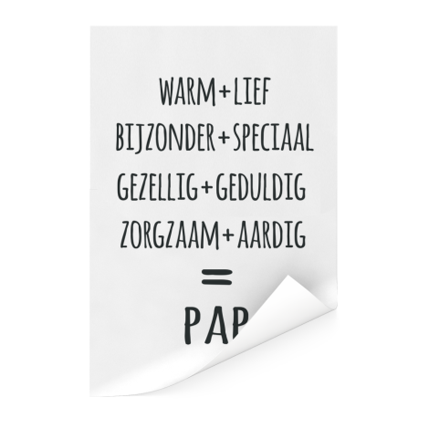 Vaderdag - Pap Poster