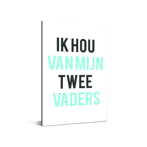 Vaderdag - Ik hou van mijn twee vaders Aluminium