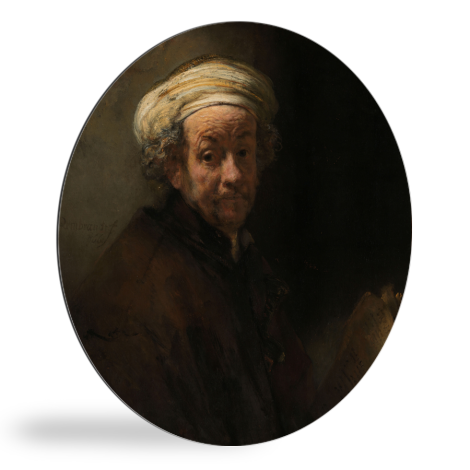 Tableau rond - Autoportrait de l'apôtre Paul - Peinture de Rembrandt van Rijn