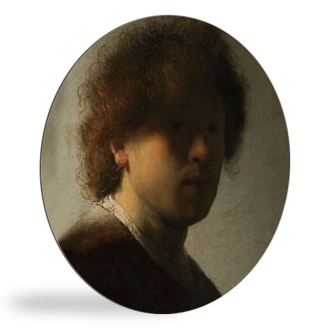 Tableau rond - Autoportrait de Rembrandt - Peinture de Rembrandt van Rijn