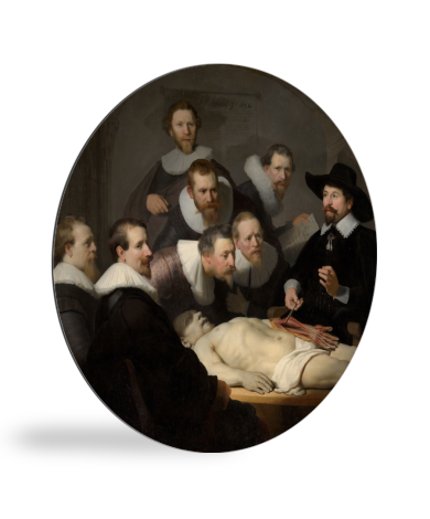 Tableau rond - La leçon d'anatomie du Dr Nicolaes Tulp - Peinture de Rembrandt van Rijn
