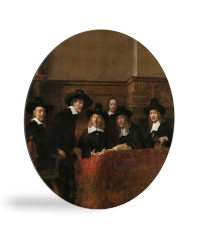 Tableau rond - Les maîtres de l'acier - Peinture de Rembrandt van Rijn