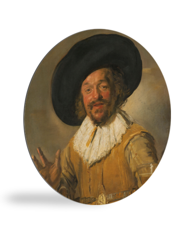 Tableau rond - Le joyeux buveur - Peinture de Frans Hals