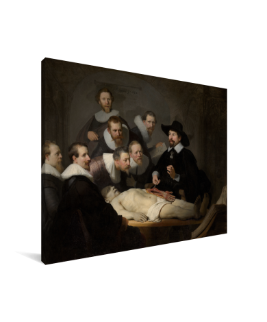 De anatomische les van Dr Nicolaes Tulp - Schilderij van Rembrandt van Rijn Canvas