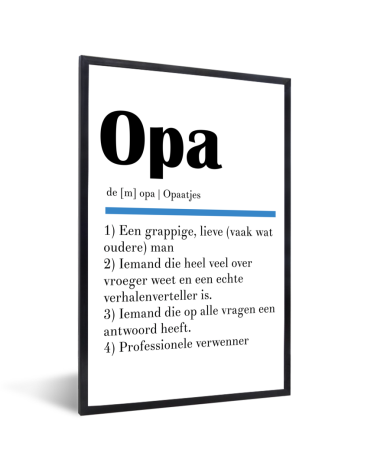 Vaderdag - Definitie Opa Fotolijst