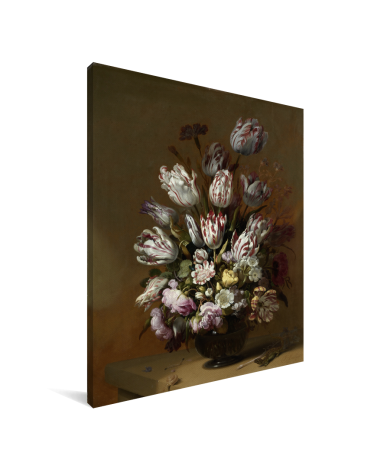 Stilleven met bloemen - Schilderij van Hans Bollongier Canvas