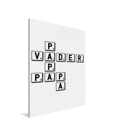 Vaderdag - Papa vader pap pa Canvas