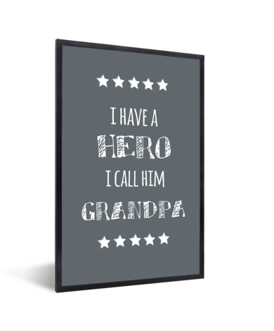 Vaderdag – I have a hero I call him grandpa - cadeau opa Fotolijst