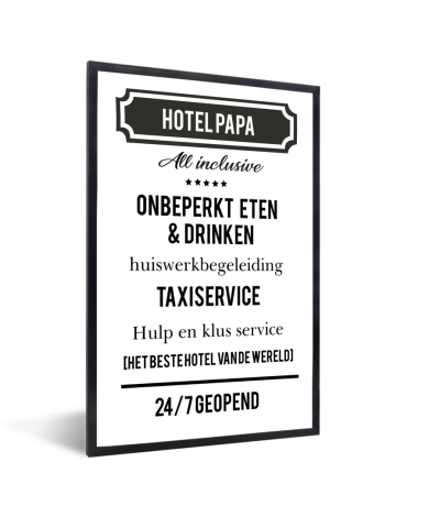 Vaderdag - Hotel papa met tekst Fotolijst