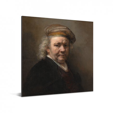 Zelfportret - Schilderij van Rembrandt van Rijn Aluminium