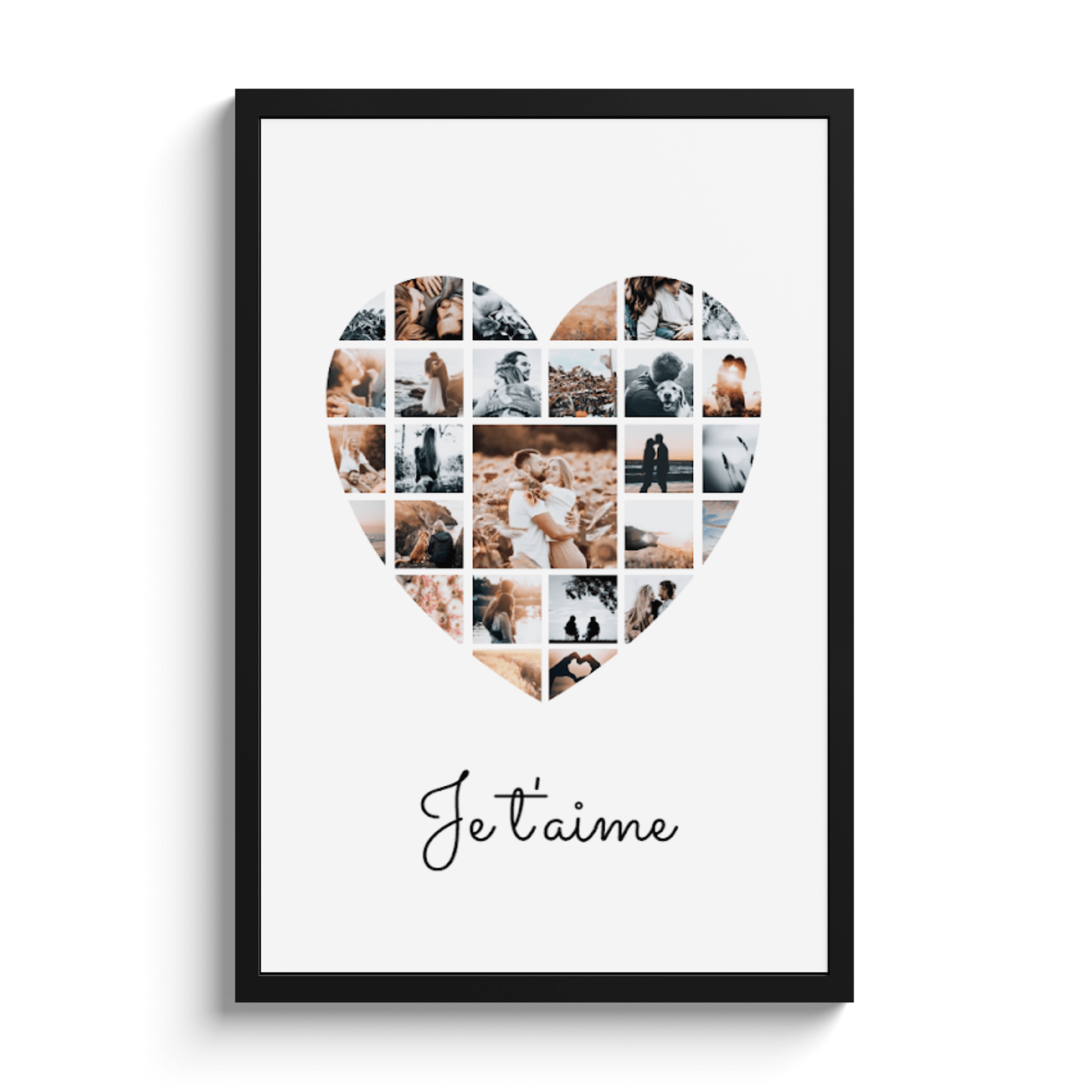 Cadre photo – collage de cœurs