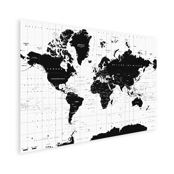 Informatief - Wereldkaart op poster - Wereldkaarten