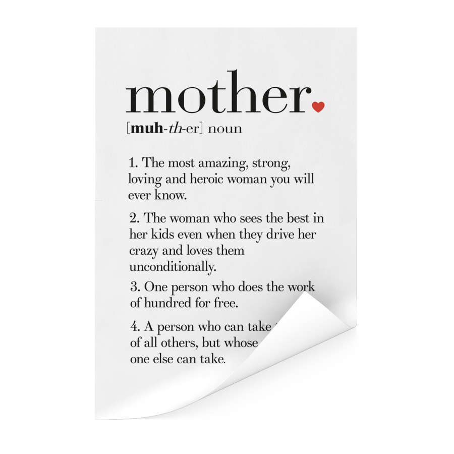 operatie Gebeurt filosoof Moederdag - definitie Mother Poster