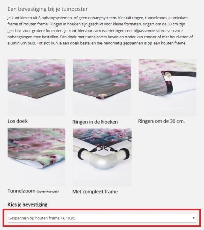 Bevestiging tuinoster