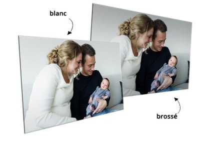 photo sur aluminium blanc brosse