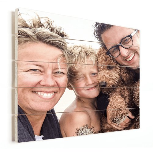 Photo sur bois avec une famille