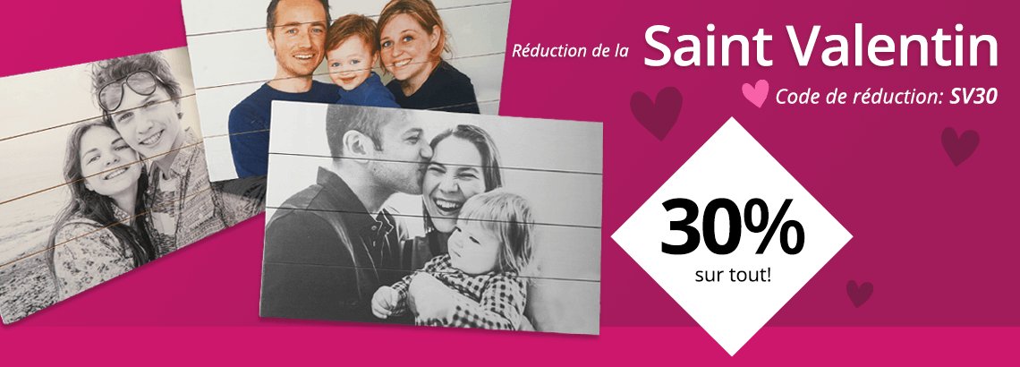 Photo sur bois Saint-Valentin