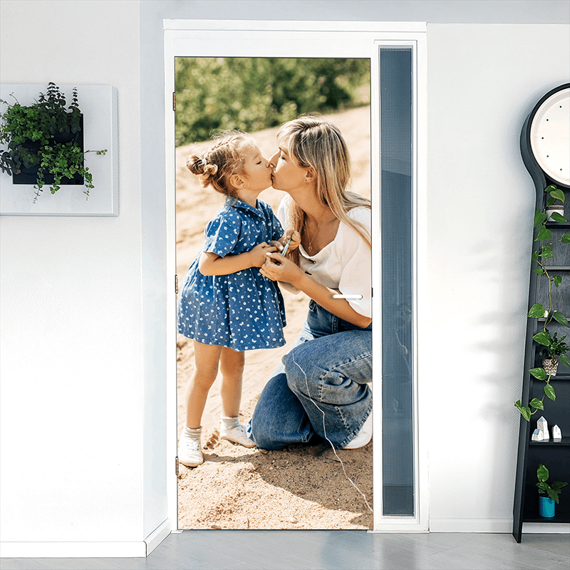 Photo sur poster de porte
