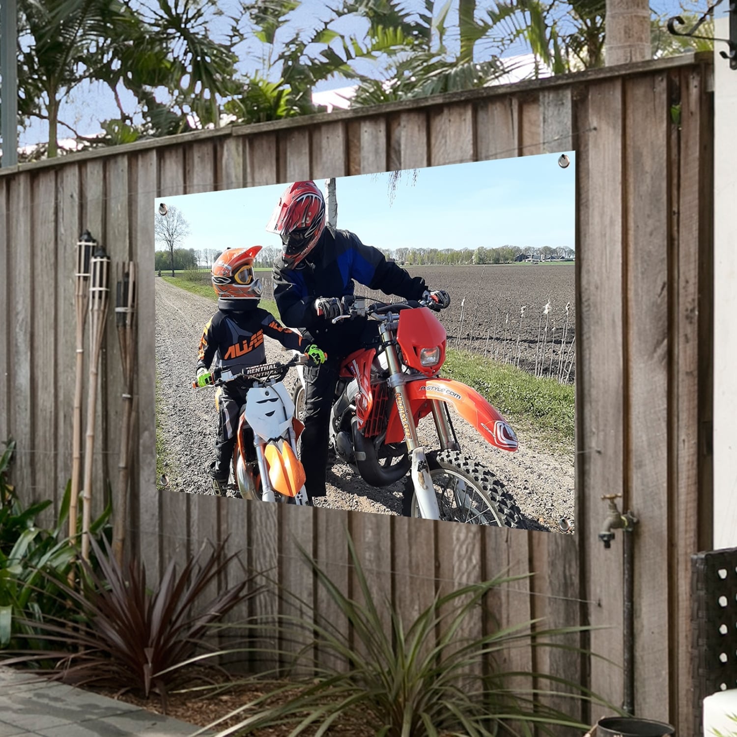 Poster de jardin fête des pères 2025