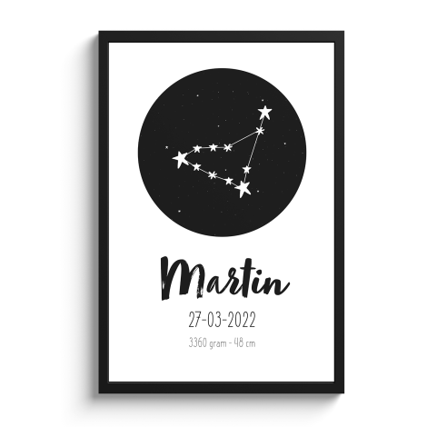 Affiche de Naissance Constellation