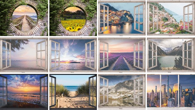 Fond de fen&ecirc;tres et portes