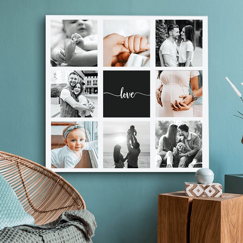 Photo collage toile
