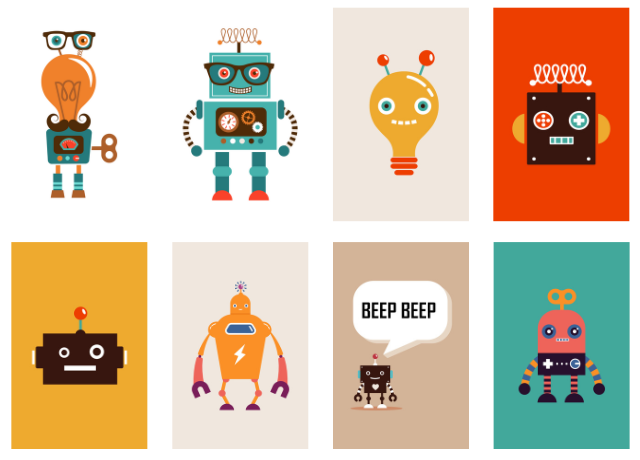 Lampe enfant Robots