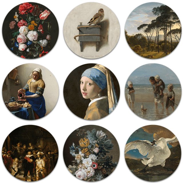 Tableau rond Maîtres Anciens