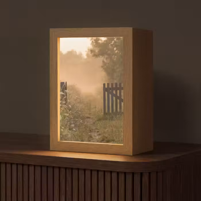 Lampe de table - Clôture - Nature - Brouillard - Champ