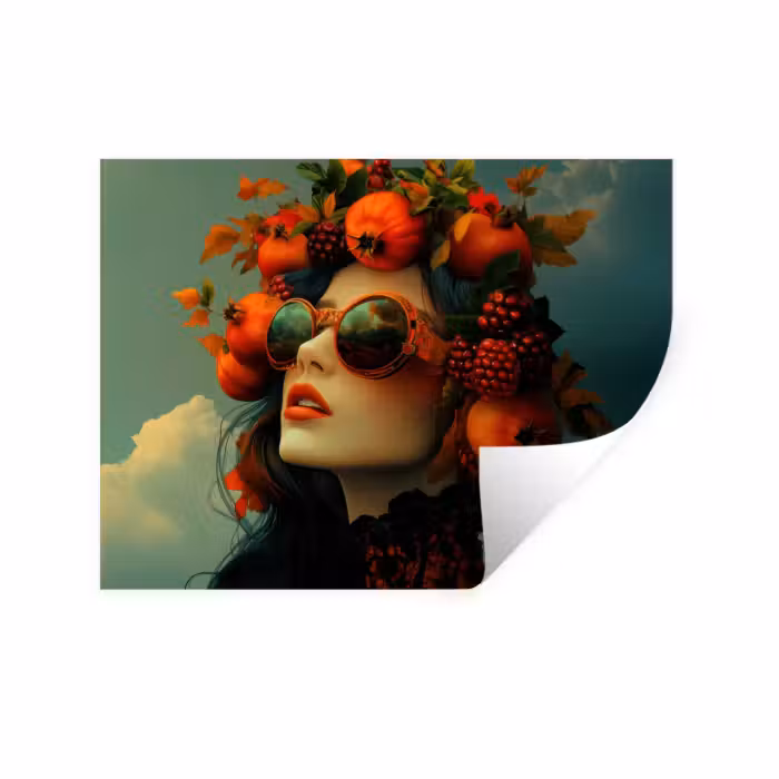 Sticker mural - Femme - Grenade - Automne - Lunettes de soleil
