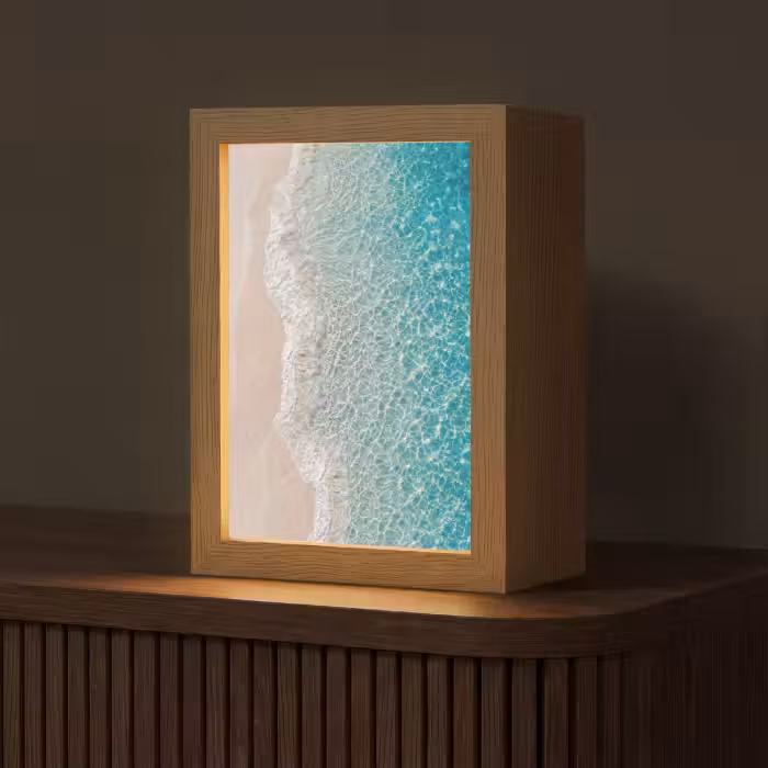 Lampe de table - Côtière - Sable - Bleue